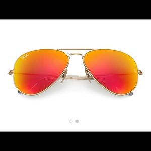 Orange polarized ray Ban sunglasses